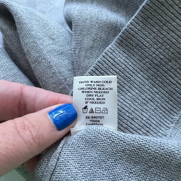 ANN TAYLOR Grey Embellished Long Sleeve Sweater Size XXL - Picture 8 of 11